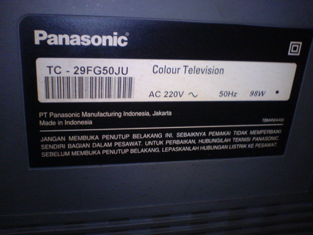 Televisi Panasonic TC29FG50JU Penerimaan Trouble
